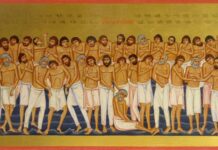 În fiecare an, la data de 9 martie, Biserica Ortodoxă îi cinstește pe Sfinții 40 de Mucenici.